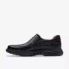 Mocasín de cuero negro Un Briley Step para hombre | clarks Mocasín de cuero negro Un Briley Step para hombre | clarks