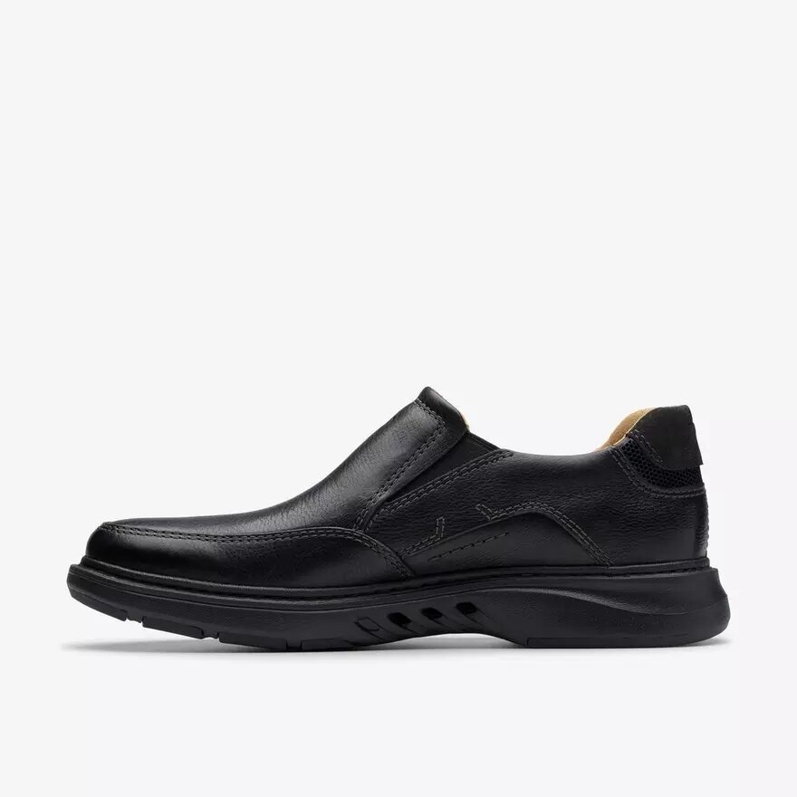 Mocasín de cuero negro Un Briley Step para hombre | clarks Mocasín de cuero negro Un Briley Step para hombre | clarks