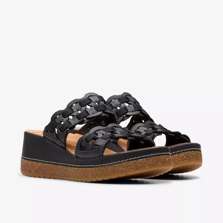 Mules Kassanda para mujer, combinación en negro Mules Kassanda para mujer, combinación en negro
