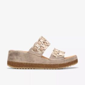 Mules Kassanda para mujer con combinación metalizada