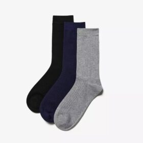 Pack de 3 pares de calcetines cortos negros multicolores