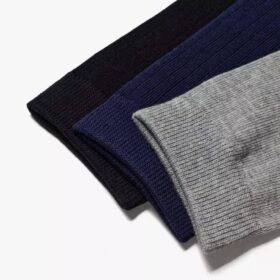 Pack de 3 pares de calcetines cortos negros multicolores