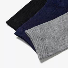 Pack de 3 pares de calcetines cortos. Negros multicolores