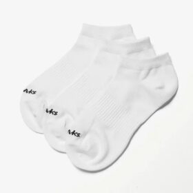 Pack de 3 pares de calcetines deportivos de tobillo. Blancos