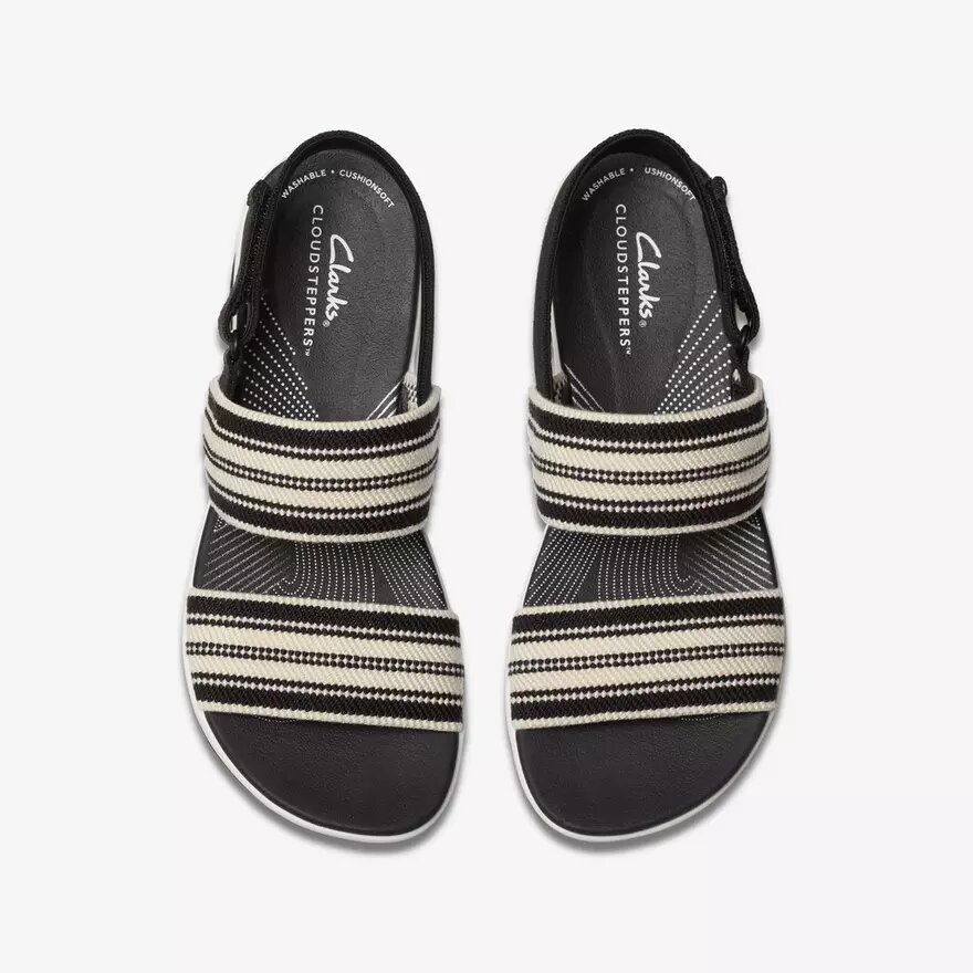 Sandalias Cloudsteppers™ Arla Stroll para mujer, negras y multicolores Sandalias Cloudsteppers™ Arla Stroll para mujer, negras y multicolores
