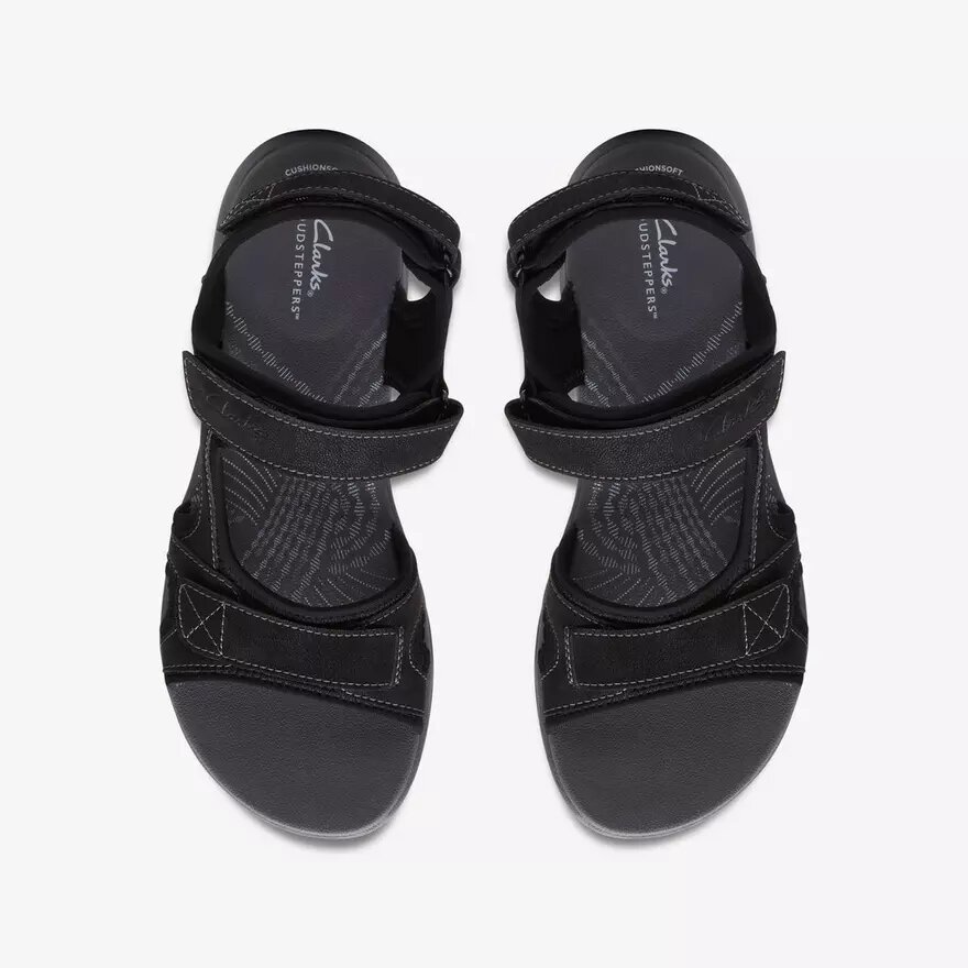 Sandalias Cloudsteppers™ Mira Bay negras con tiras para mujer Sandalias Cloudsteppers™ Mira Bay negras con tiras para mujer