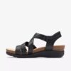 Sandalias de cuña Calenne Clara para mujer en negro Sandalias de cuña Calenne Clara para mujer en negro