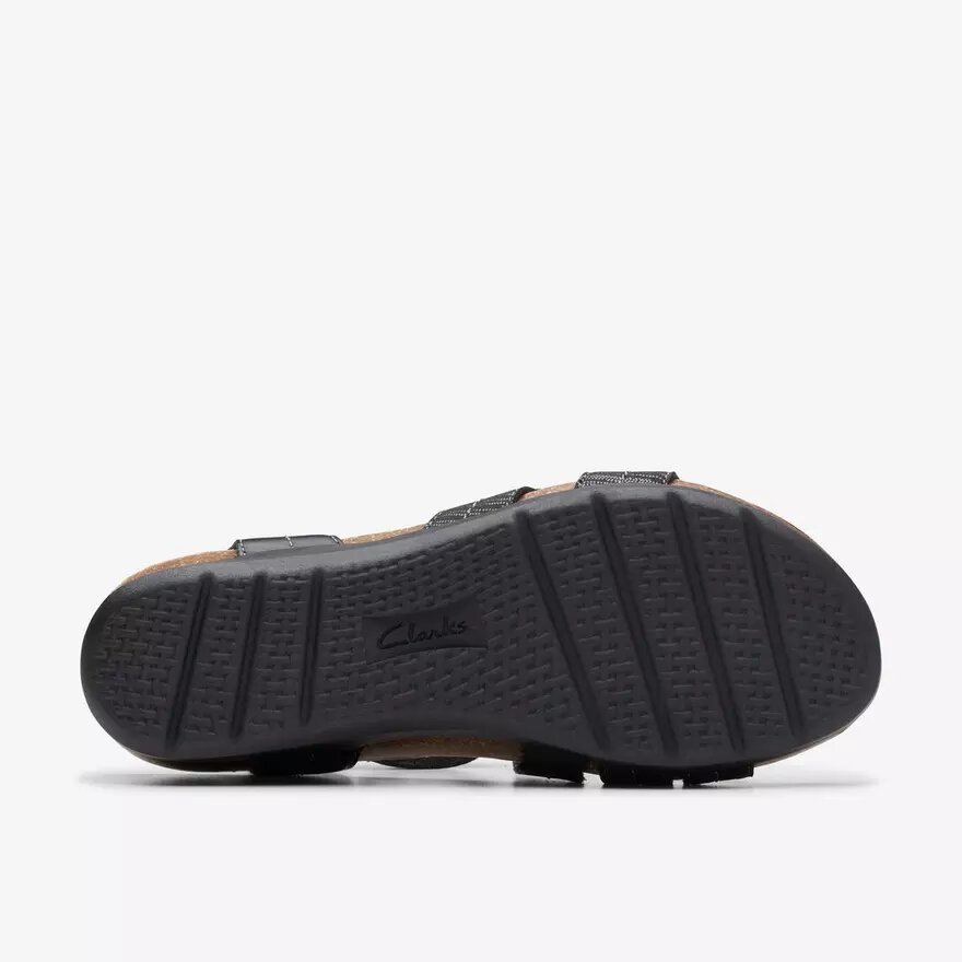 Sandalias de cuña Calenne Clara para mujer en negro Sandalias de cuña Calenne Clara para mujer en negro