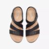 Sandalias de cuña Calenne Clara para mujer en negro Sandalias de cuña Calenne Clara para mujer en negro