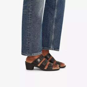 Sandalias de tacón Emily 2 Adella de piel negra para mujer