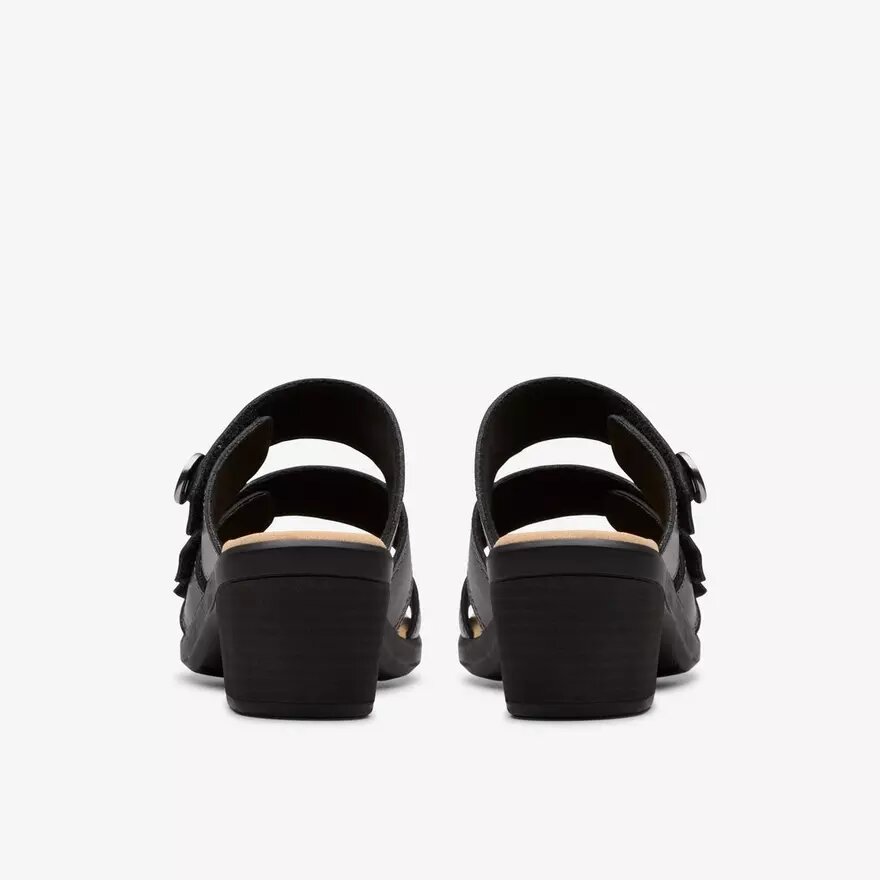Sandalias de tacón Emily 2 Adella de piel negra para mujer Sandalias de tacón Emily 2 Adella de piel negra para mujer