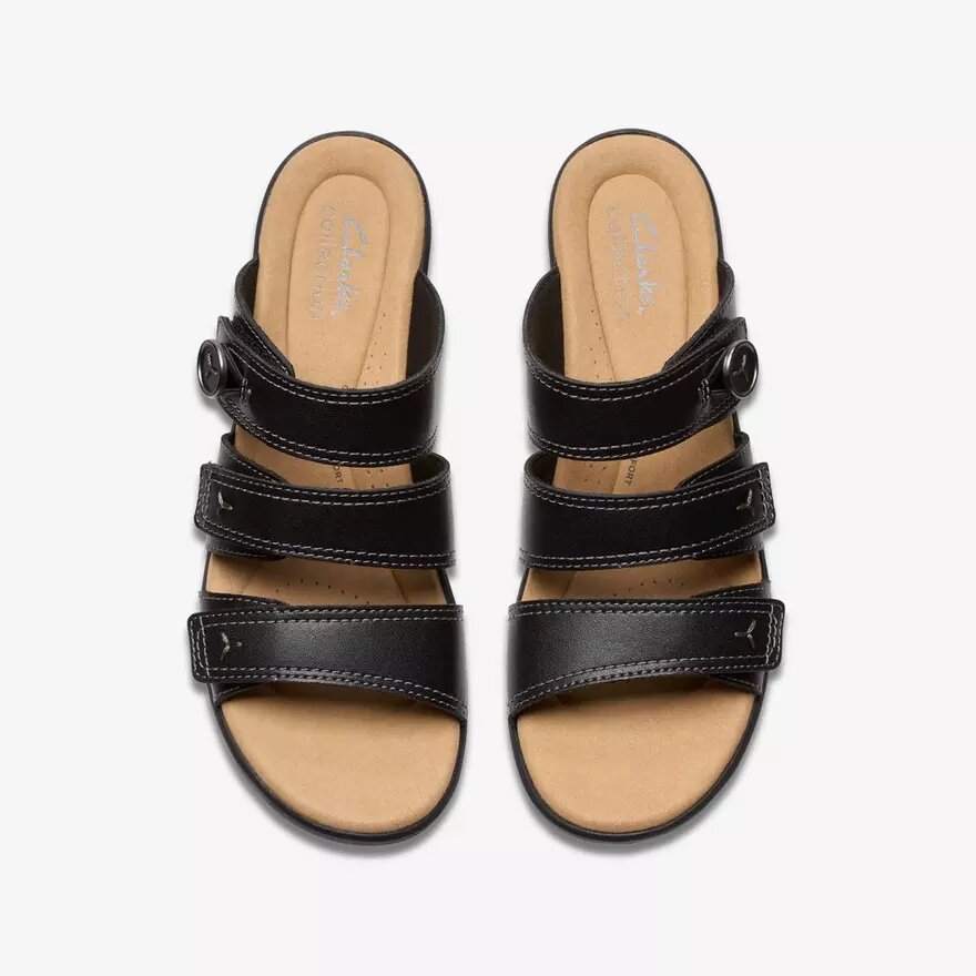 Sandalias de tacón Emily 2 Adella de piel negra para mujer Sandalias de tacón Emily 2 Adella de piel negra para mujer