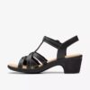 Sandalias de tacón Emily 2 Rose de cuero negro para mujer