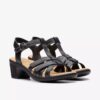 Sandalias de tacón Emily 2 Rose de cuero negro para mujer