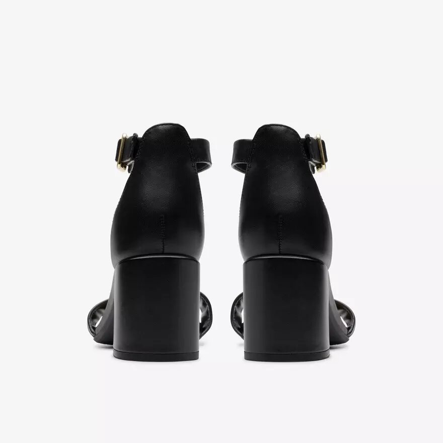 Sandalias de tacón Ezoria Mae de piel negra para mujer Sandalias de tacón Ezoria Mae de piel negra para mujer
