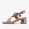 Sandalias de tacón Jaylan Sol Champagne para mujer