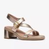 Sandalias de tacón Jaylan Sol Champagne para mujer