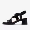 Sandalias de tacón Jaylan Sol de piel negra para mujer Sandalias de tacón Jaylan Sol de piel negra para mujer