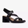 Sandalias de tacón Jaylan Sol de piel negra para mujer Sandalias de tacón Jaylan Sol de piel negra para mujer
