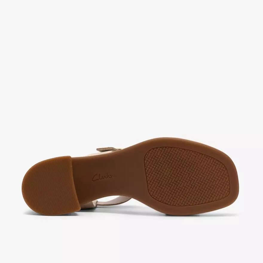 Sandalias de tacón Jaylan Sol para mujer, de piel en color blanco roto Sandalias de tacón Jaylan Sol para mujer, de piel en color blanco roto