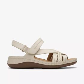 Sandalias de tiras «Cecily Strap» de cuero color crema para mujer