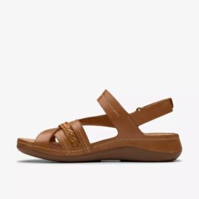Sandalias de tiras combinadas Cecily Strap para mujer, color tostado