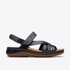 Sandalias de tiras combinadas Cecily Strap para mujer, en negro
