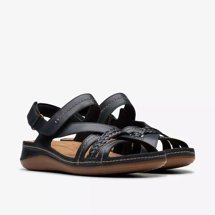 Sandalias de tiras combinadas Cecily Strap para mujer, en negro Sandalias de tiras combinadas Cecily Strap para mujer, en negro