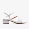 Sandalias de tiras de cuero blanco Serina35 para mujer Sandalias de tiras de cuero blanco Serina35 para mujer