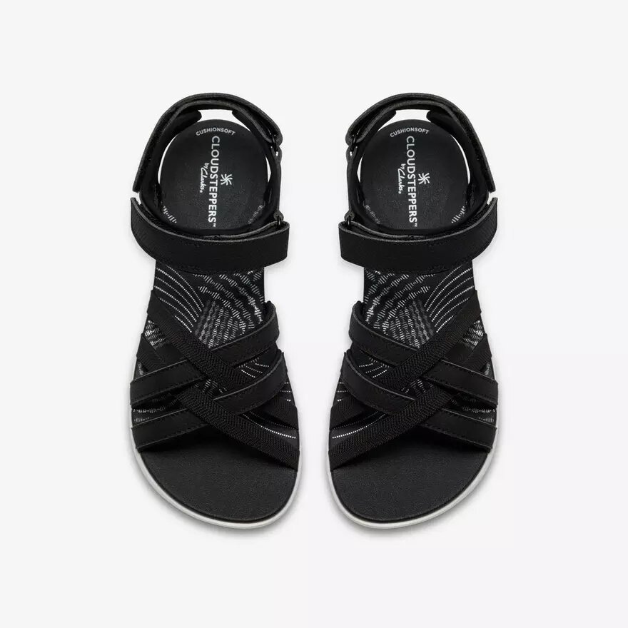 Sandalias de tiras Mira Shore negras para mujer Sandalias de tiras Mira Shore negras para mujer