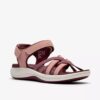 Sandalias de tiras Mira Shore para mujer, color granate