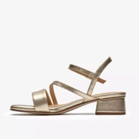 Sandalias de tiras Serina35 para mujer en color oro suave