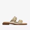 Sandalias planas Ariany Bay en dorado suave para mujer Sandalias planas Ariany Bay en dorado suave para mujer