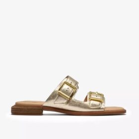 Sandalias planas Ariany Bay en dorado suave para mujer