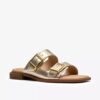 Sandalias planas Ariany Bay en dorado suave para mujer Sandalias planas Ariany Bay en dorado suave para mujer