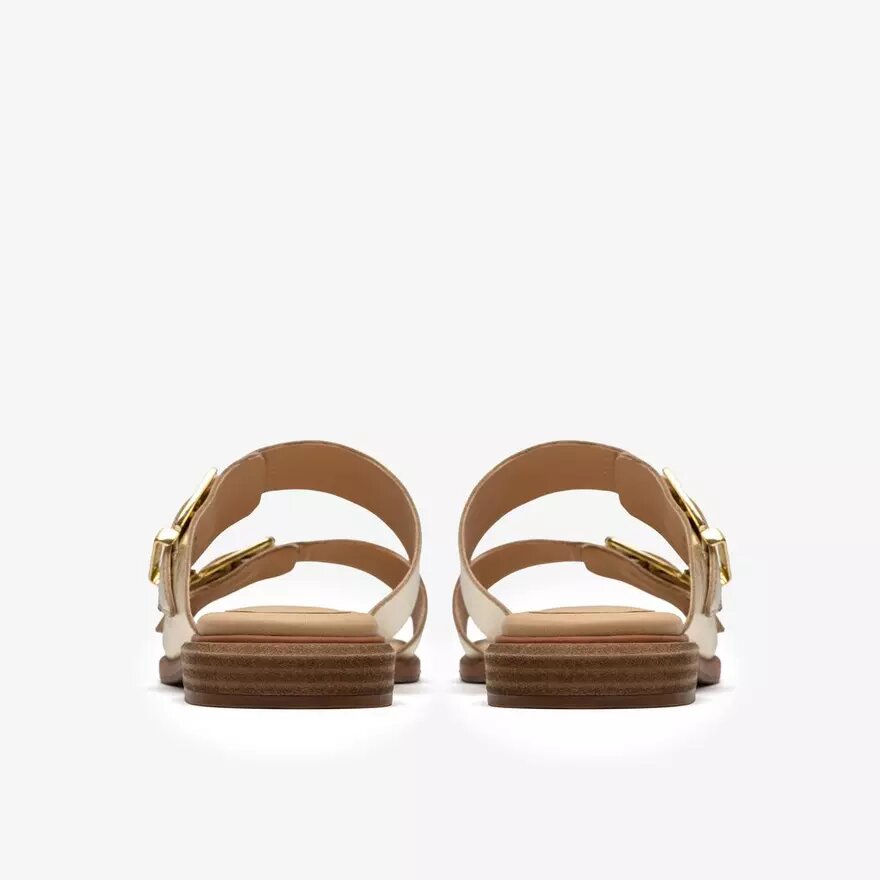Sandalias planas Ariany Bay en dorado suave para mujer Sandalias planas Ariany Bay en dorado suave para mujer