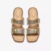 Sandalias planas Ariany Bay en dorado suave para mujer Sandalias planas Ariany Bay en dorado suave para mujer