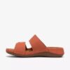Sandalias planas Cecily Step para mujer en naranja quemado
