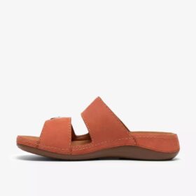 Sandalias planas Cecily Step para mujer en naranja quemado