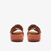 Sandalias planas Cecily Step para mujer en naranja quemado
