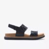 Sandalias planas combinadas Arwell Glide negras para mujer Sandalias planas combinadas Arwell Glide negras para mujer
