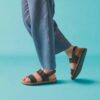 Sandalias planas combinadas Arwell Glide negras para mujer Sandalias planas combinadas Arwell Glide negras para mujer