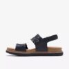 Sandalias planas combinadas Arwell Glide negras para mujer Sandalias planas combinadas Arwell Glide negras para mujer