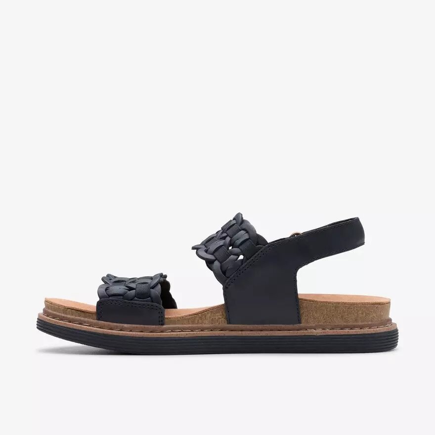 Sandalias planas combinadas Arwell Glide negras para mujer Sandalias planas combinadas Arwell Glide negras para mujer
