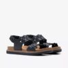 Sandalias planas combinadas Arwell Glide negras para mujer Sandalias planas combinadas Arwell Glide negras para mujer