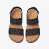 Sandalias planas combinadas Arwell Glide negras para mujer Sandalias planas combinadas Arwell Glide negras para mujer
