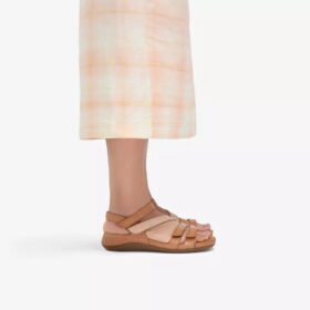 Sandalias planas combinadas «Cecily Mix» en beige para mujer