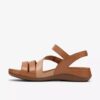 Sandalias planas combinadas «Cecily Mix» en beige para mujer
