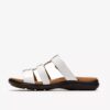 Sandalias planas de charol Kitly Pearl White para mujer Sandalias planas de charol Kitly Pearl White para mujer