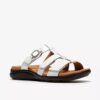 Sandalias planas de charol Kitly Pearl White para mujer Sandalias planas de charol Kitly Pearl White para mujer